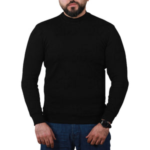 Men's long sleeve cotton wool golf neck sweater